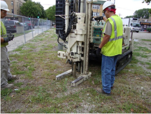 Subsurface investigation with a Geoprobe test